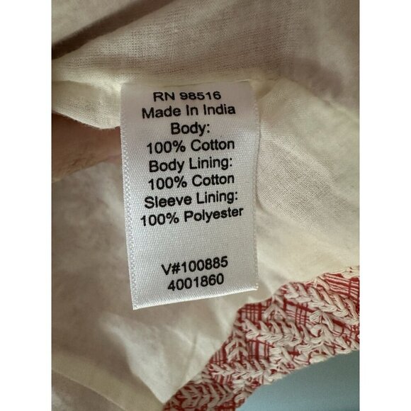 COLDWATER CREEK WOMEN'S CORAL & CREAM 3/4 SLEEVE BLAZER JACKET - SIZE 14 *READ* - Picture 6 of 7